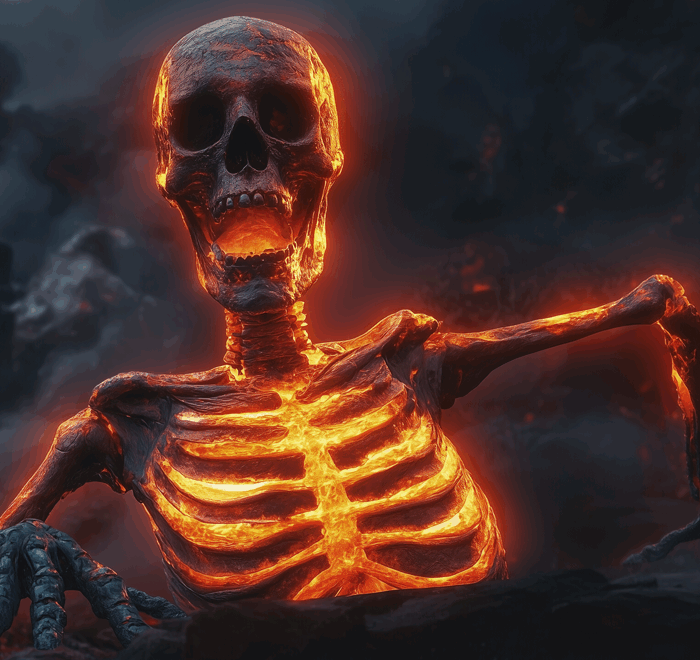 Lava Skeleton Projection